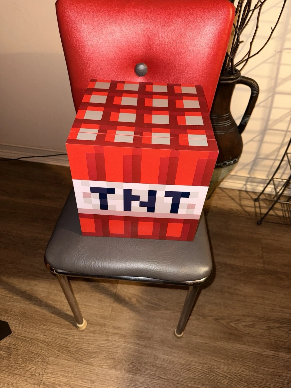 Minecraft Red TNT Mini Fridge 6.7L Ambient LED Lig